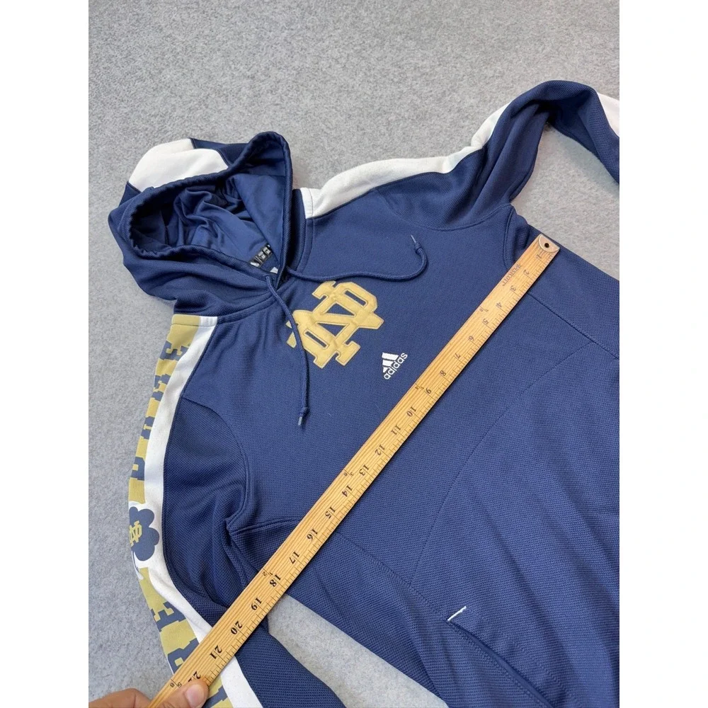 Adidas Climawarm Notre Dame Fighting Irish Hoodie Medium Navy Gold Logo Pullover